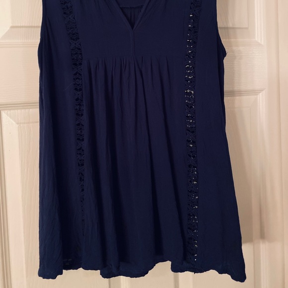 Papillon Flowy Tank ~ Navy Blue - Picture 5 of 6